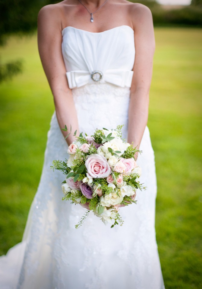 pink purple and green wedding bouquet